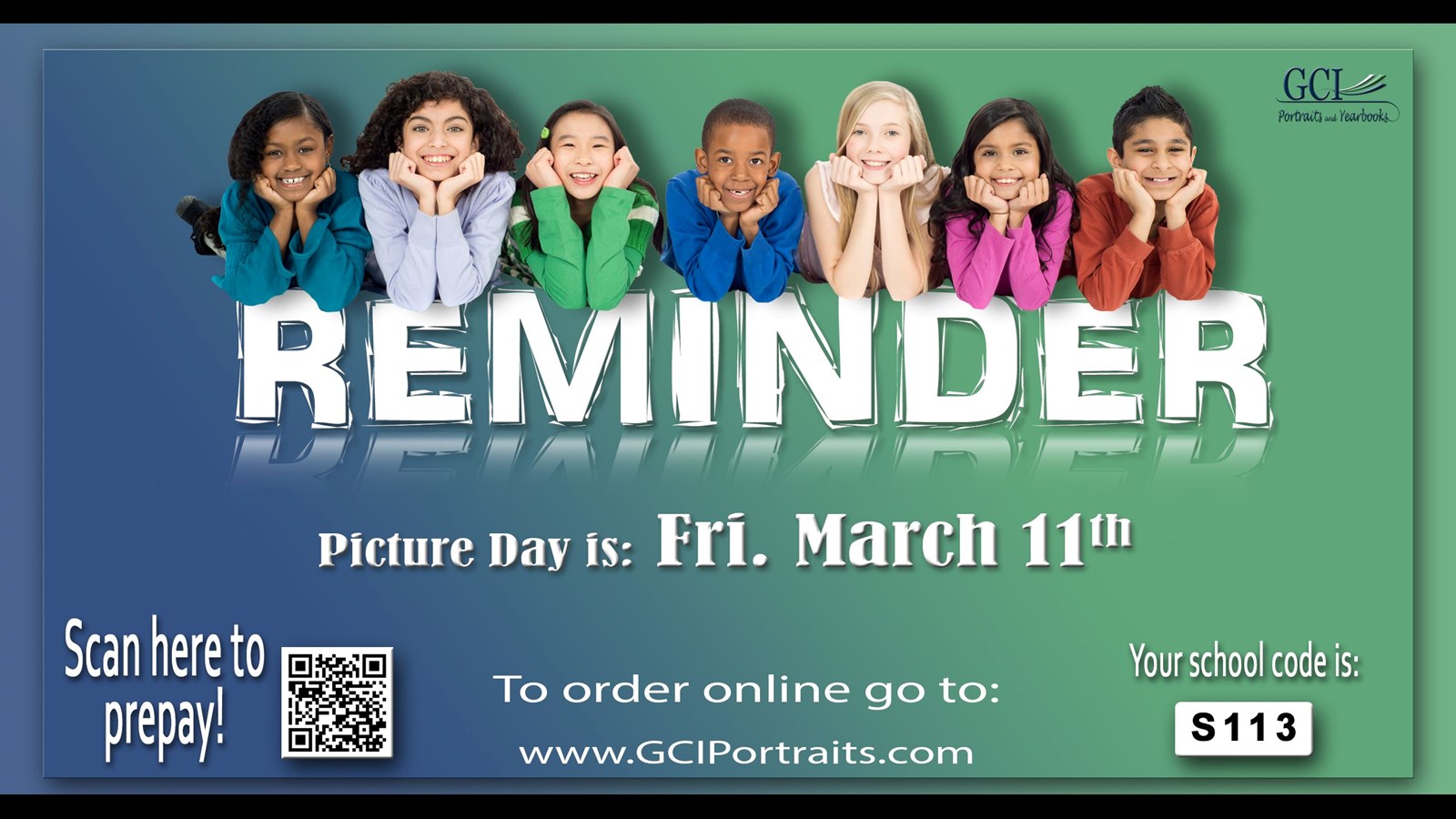 Reminder Picture day is Fri Mar. 11th